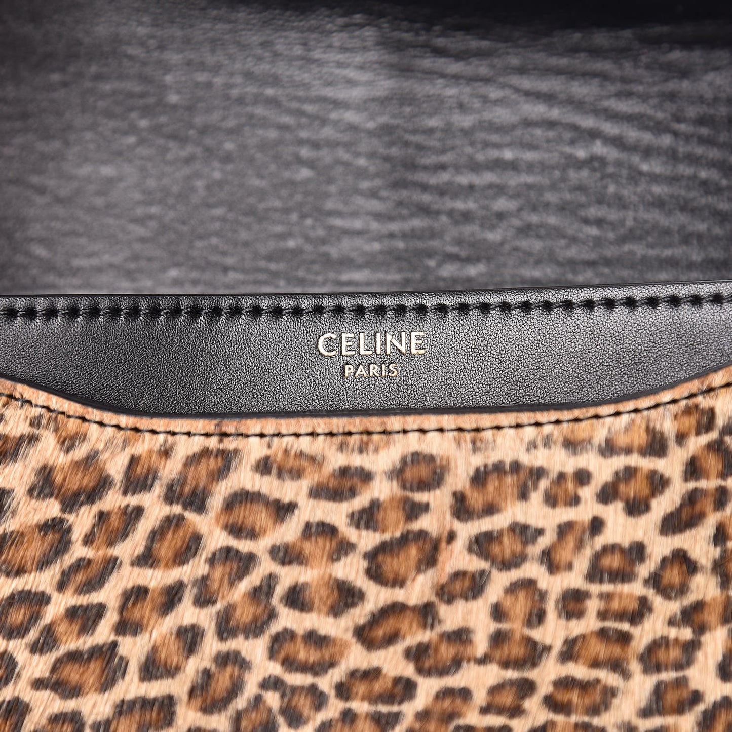Pony Hair Calfskin Leopard Print Besace 16 Black Naturals