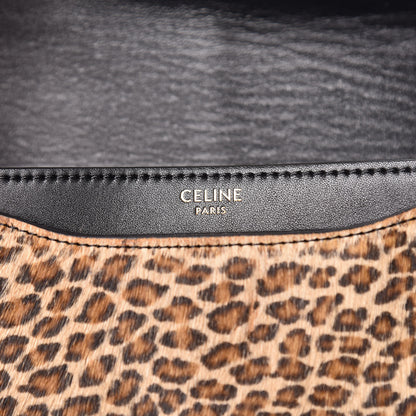 Celine Pony Hair Calfskin Leopard Print Besace 16 Black Naturals 8 of 11