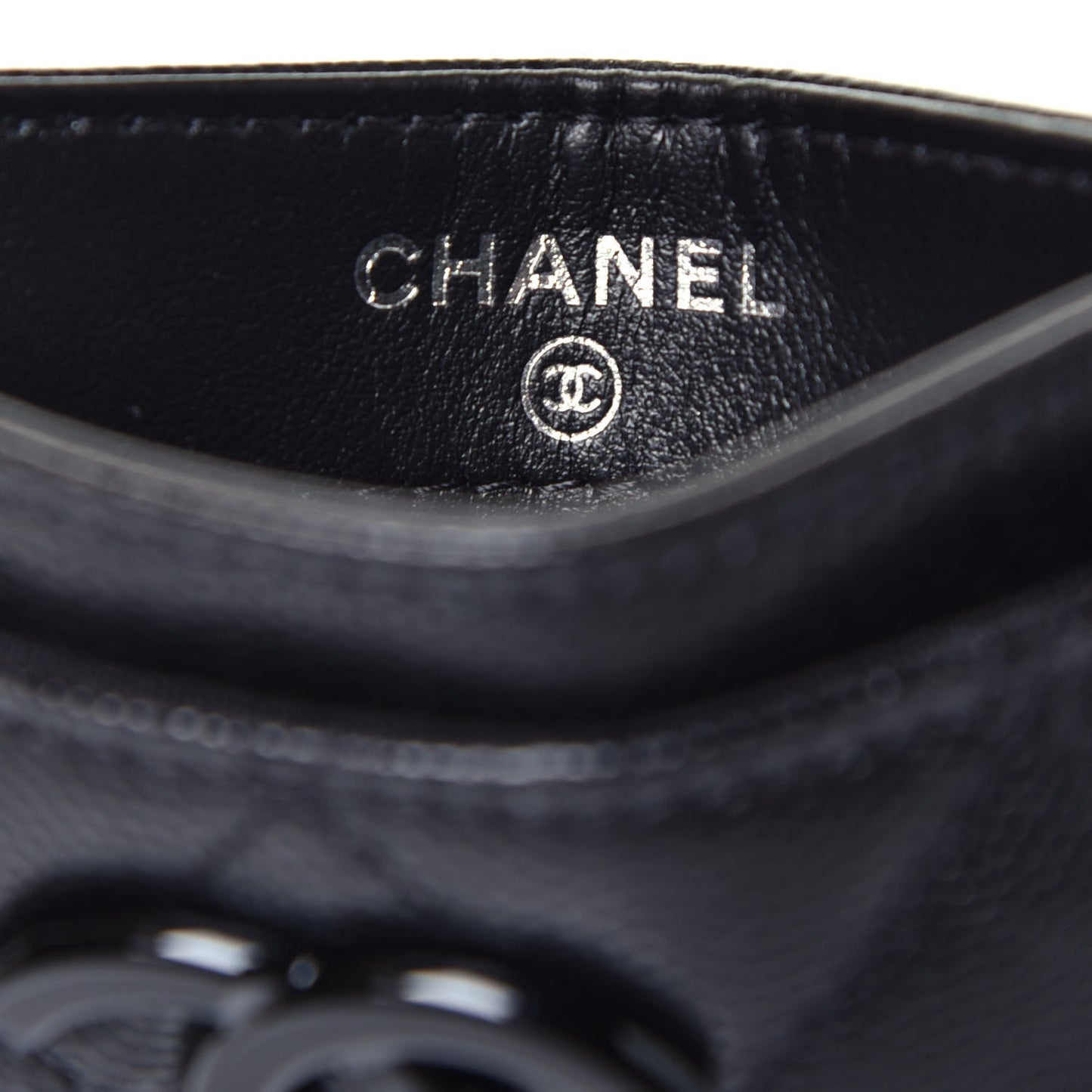 Caviar Quilted My Everything Card Holder Black