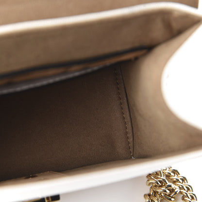 Fendi Vitello Cristallo Nature Canvas FF 1974 Embossed Small Kan U Shoulder Bag Makeup Grezzo 8 of 9
