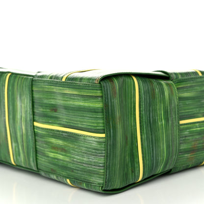 Bottega Veneta Calfskin Intrecciato Tropical Leaf Printed Large Arco Tote Raintree Seagrass Sherbert 9 of 9