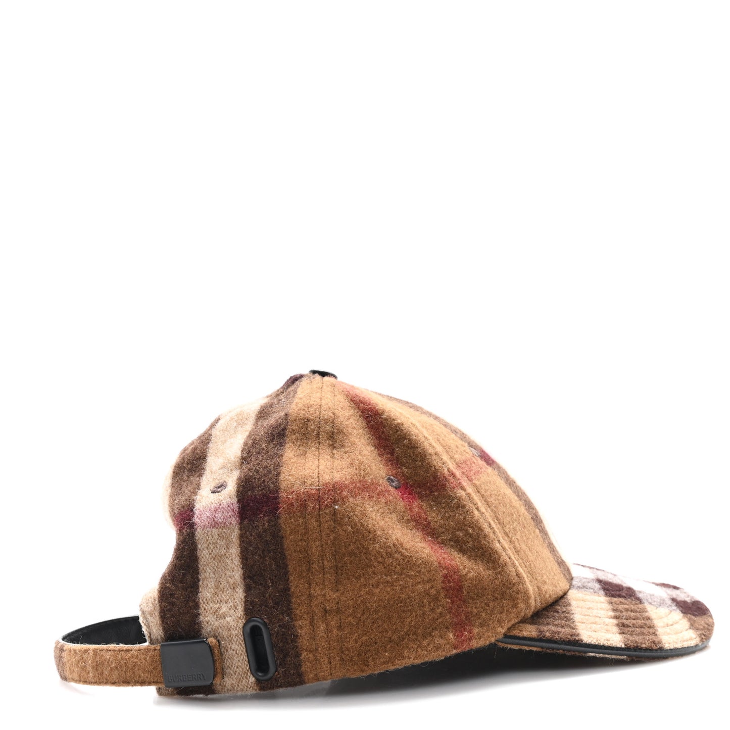 Wool Check Baseball Cap L Birch Brown