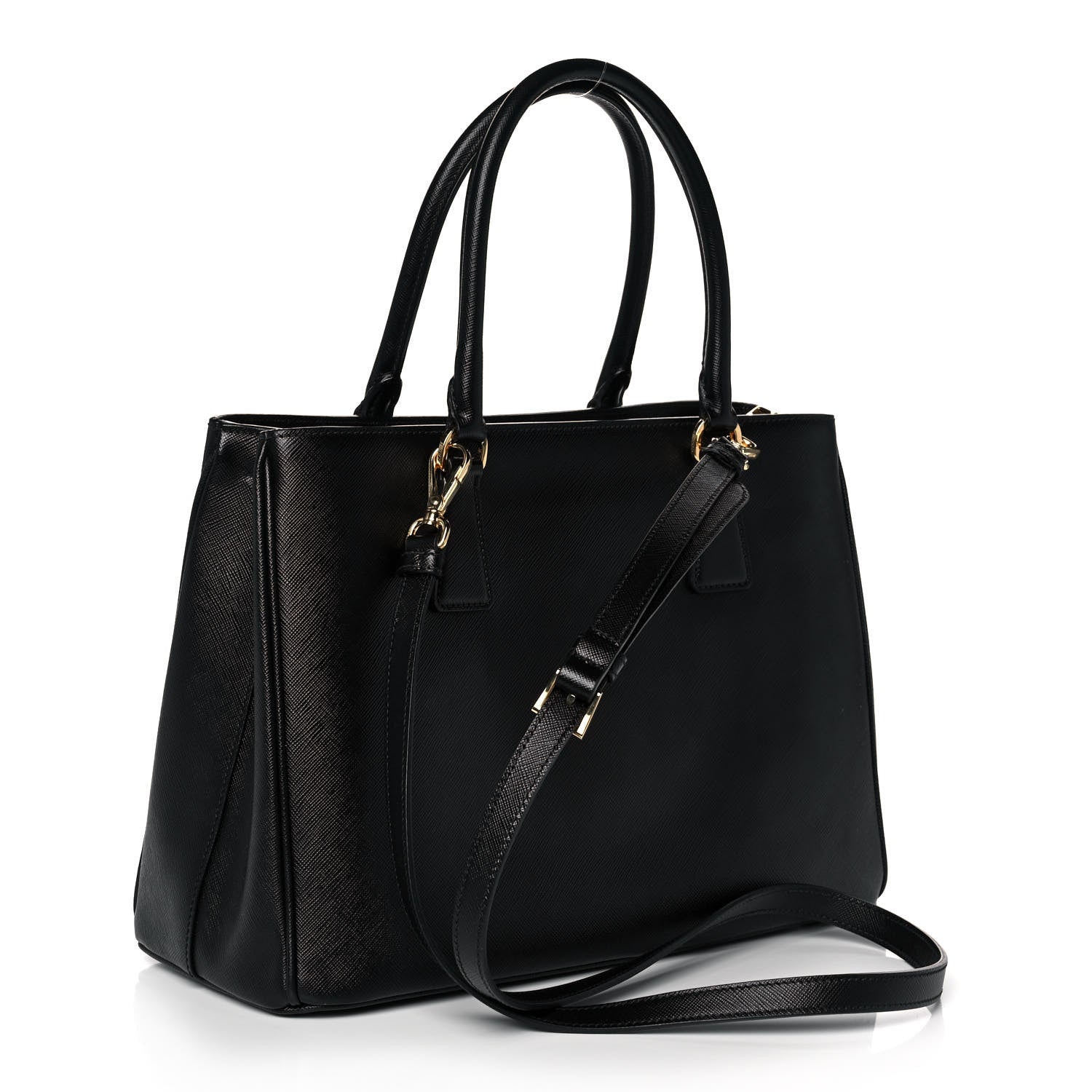 Prada Saffiano Lux Medium Tote Black 3 of 9