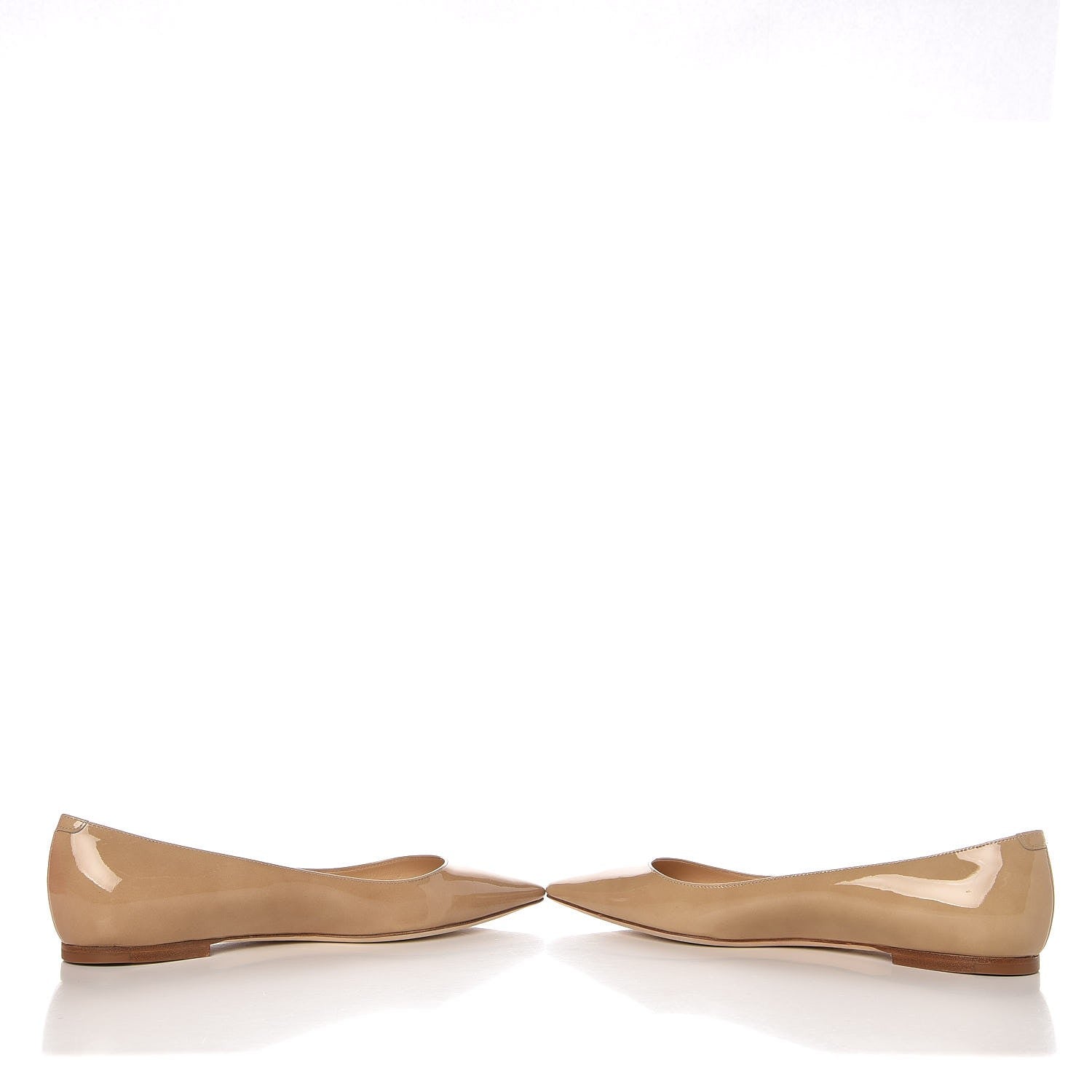 Jimmy Choo Patent Romy Flats 37.5 Nude 5 of 9