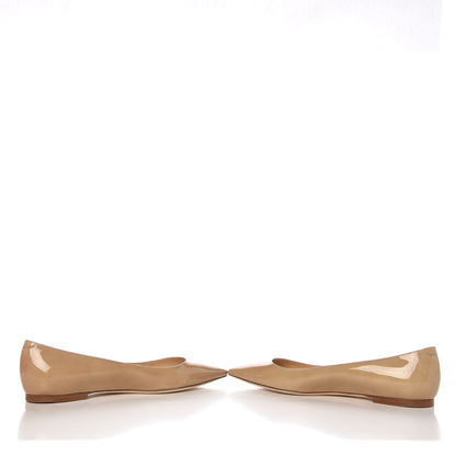 Jimmy Choo Patent Romy Flats 37.5 Nude 5 of 9