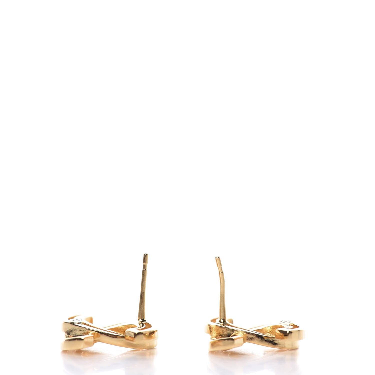 Chanel Metal Obazine CC Earrings Gold 5 of 6