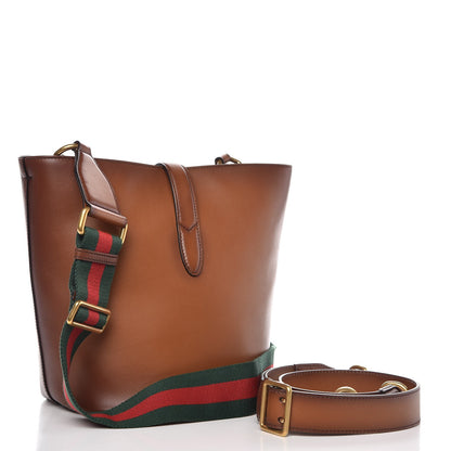 Gucci Soft Leather Small Jackie Bucket Bag Brown 3 of 8