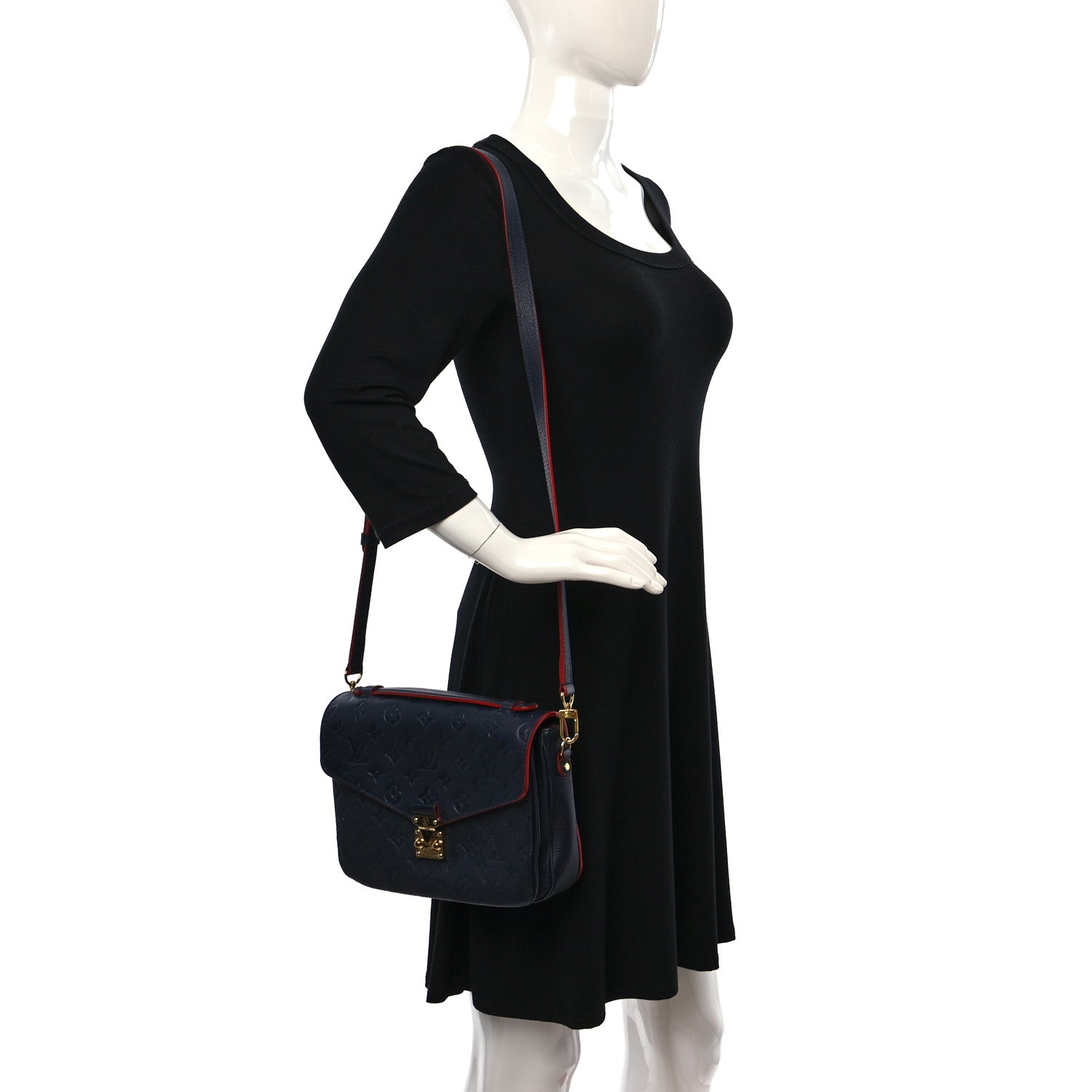 Louis Vuitton Empreinte Pochette Metis Marine Rouge 2 of 11