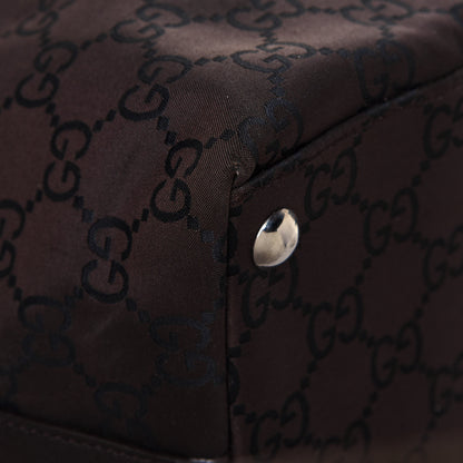 Gucci Nylon Monogram Extra Large Hobo Dark Brown 11 of 15