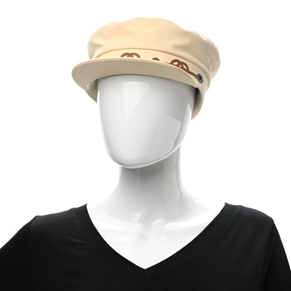 Hermes Double Linen Twill Casquette Cabourg Cliquetis Cap 58 White Creme 2 of 7