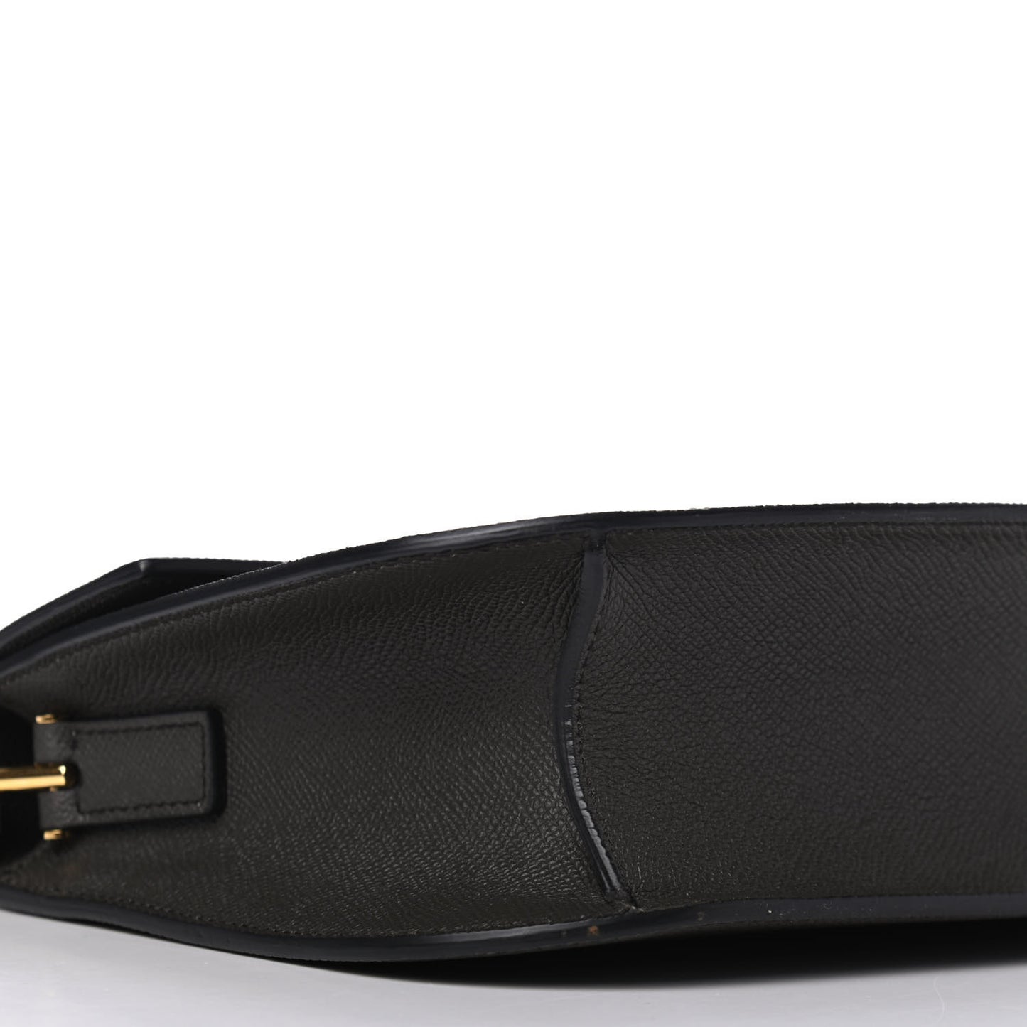 Grained Calfskin Mini T Clasp Tara Crossbody Bag Graphite