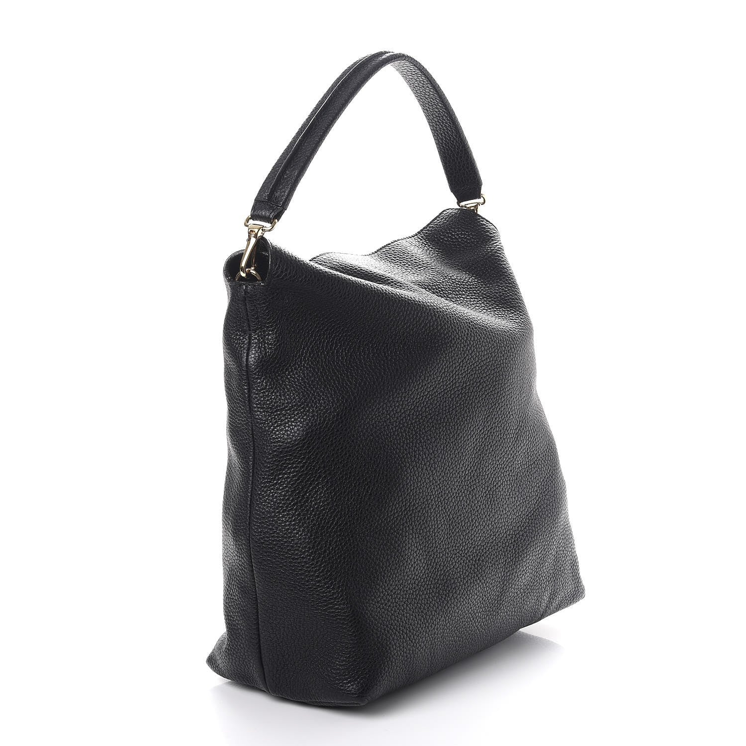 Burberry Grainy Calfskin Medium Cale Hobo Black 3 of 7