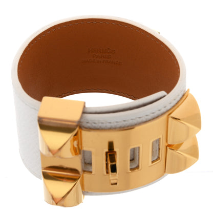 Hermes Epsom Collier de Chien CDC Bracelet S White 4 of 6