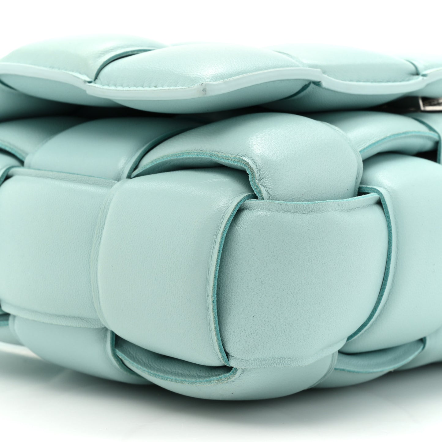 Nappa Maxi Intreccio Padded Cassette Crossbody Bag Spearmint