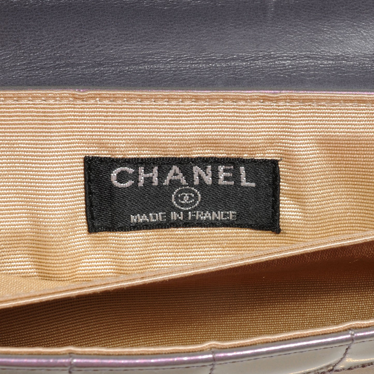 Patent Leather Chocolate Bar Evening Bag Lilac