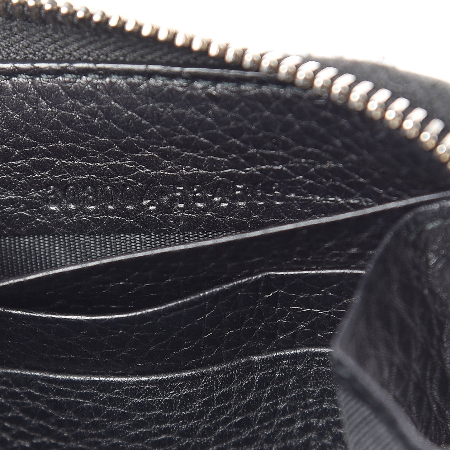 Pebbled Calfskin Studded Soho Zip Around Wallet Black
