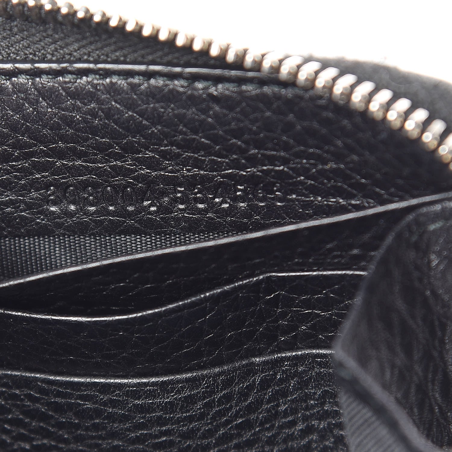 Gucci Pebbled Calfskin Studded Soho Zip Around Wallet Black 7 of 10