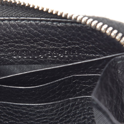 Gucci Pebbled Calfskin Studded Soho Zip Around Wallet Black 7 of 10