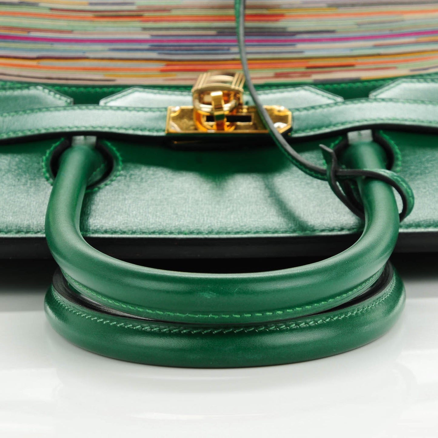Box Vibrato Birkin 35 Vert Clair