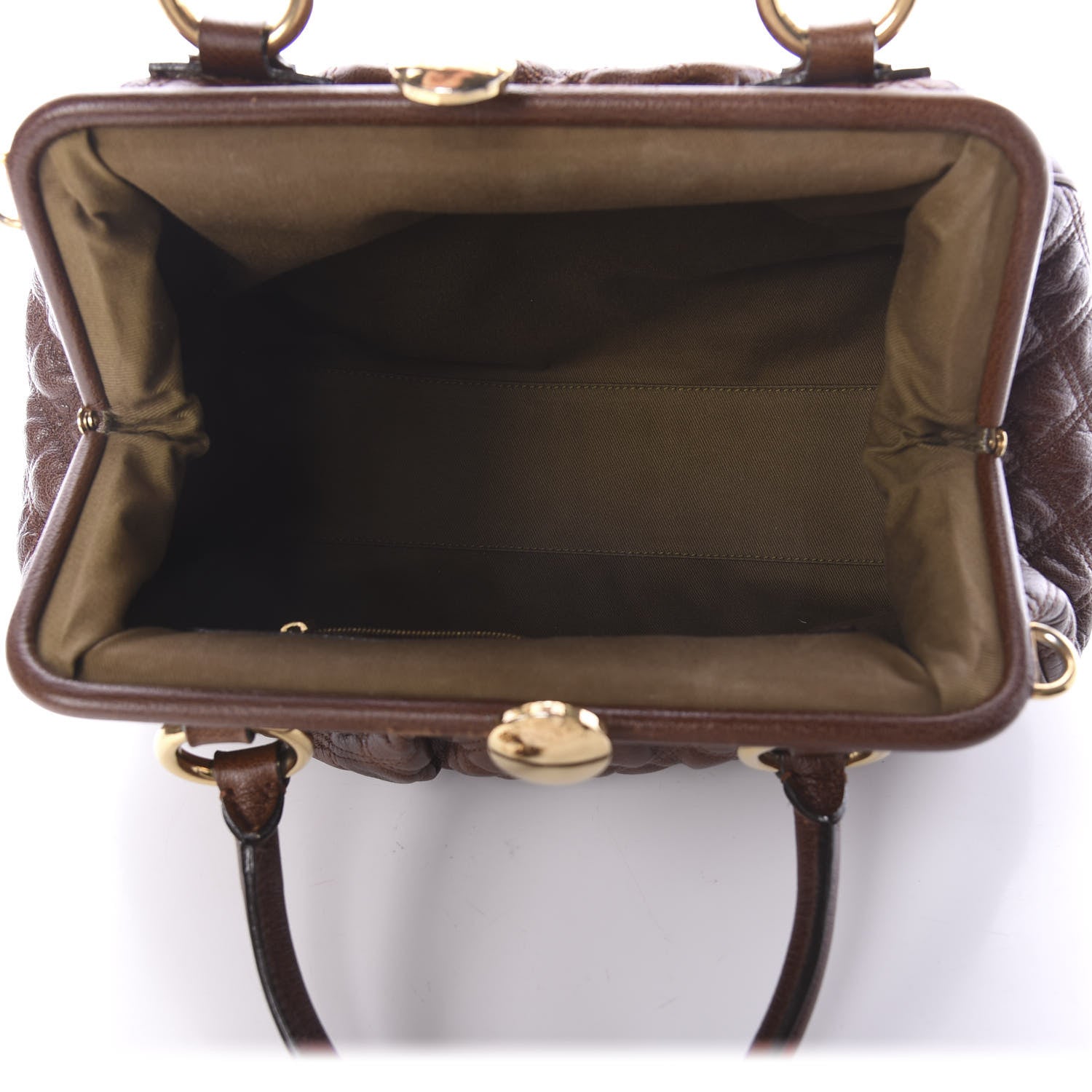 Marc Jacobs Calfskin Quilted Stam Brown 4 of 8