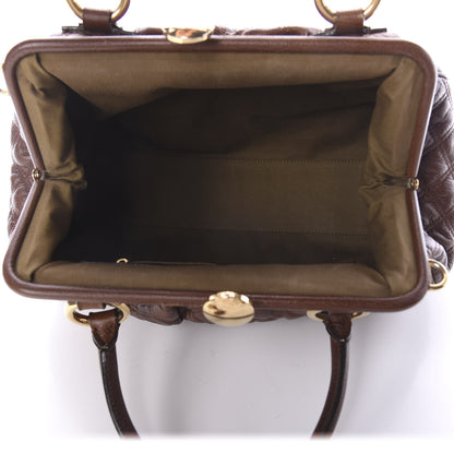 Marc Jacobs Calfskin Quilted Stam Brown 4 of 8