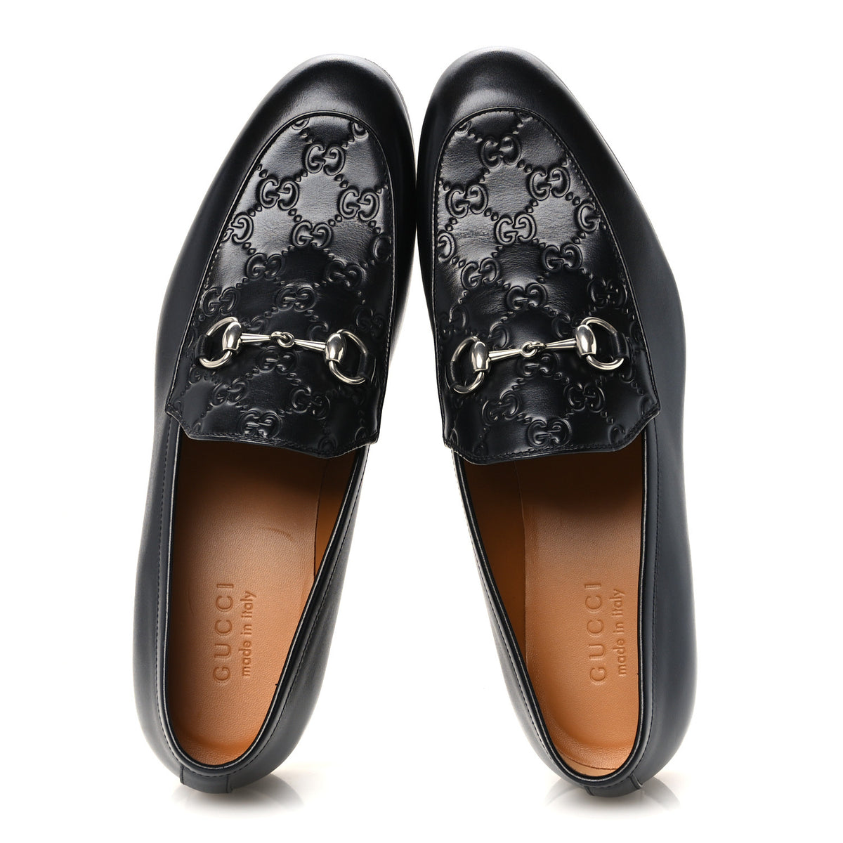 Gucci Guccissima Real Betis Glamour Calfskin Mens Jordy Horsebit Loafers 9 Black 2 of 10