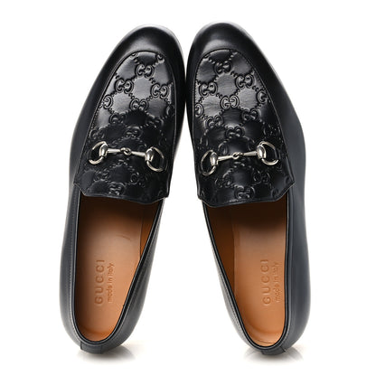 Gucci Guccissima Real Betis Glamour Calfskin Mens Jordy Horsebit Loafers 9 Black 2 of 10