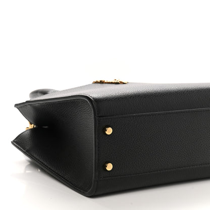 Versace Grainy Calfskin Virtus Top Handle Tote Black 9 of 10