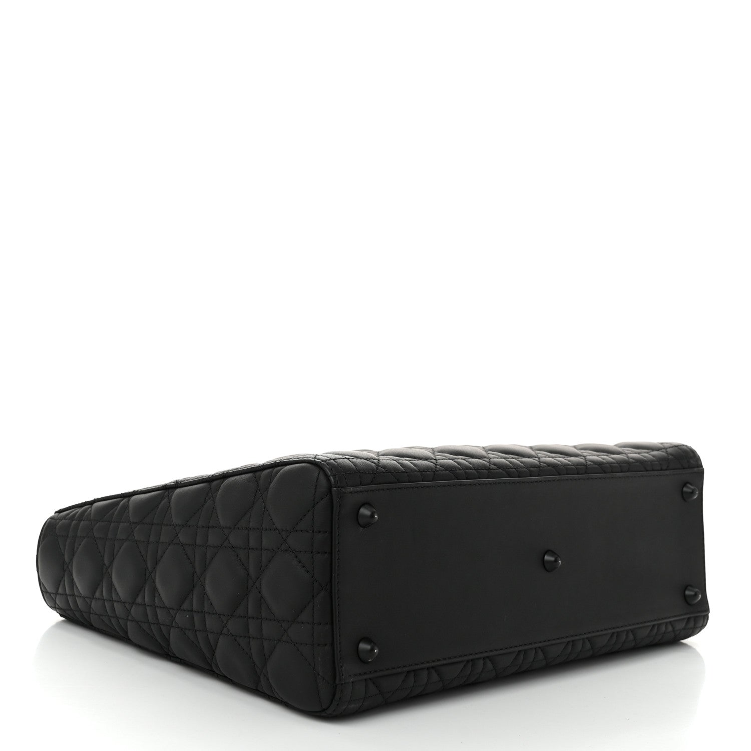 Christian Dior Ultra Matte Calfskin Cannage Large Lady Dior Black 4 of 10
