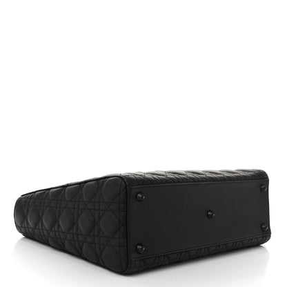 Christian Dior Ultra Matte Calfskin Cannage Large Lady Dior Black 4 of 10