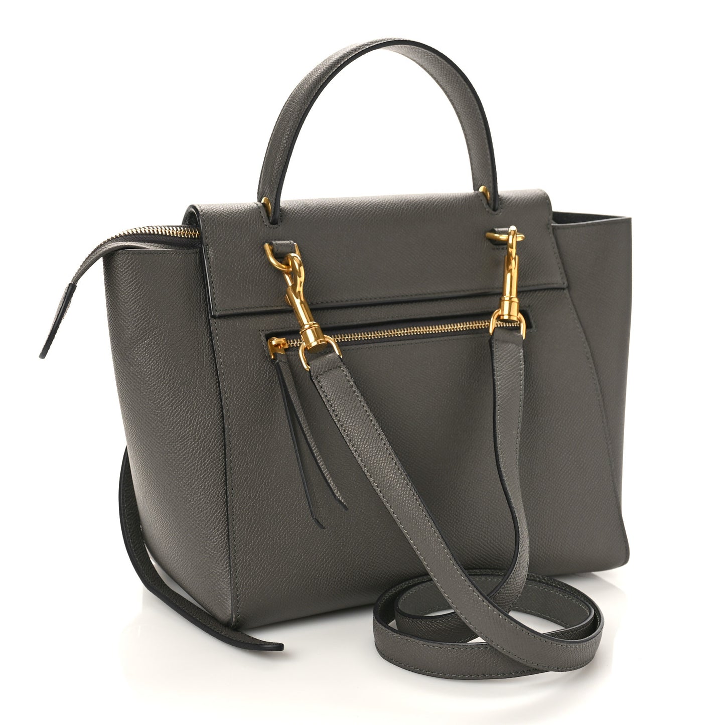 Grained Calfskin Micro Belt Bag Grey