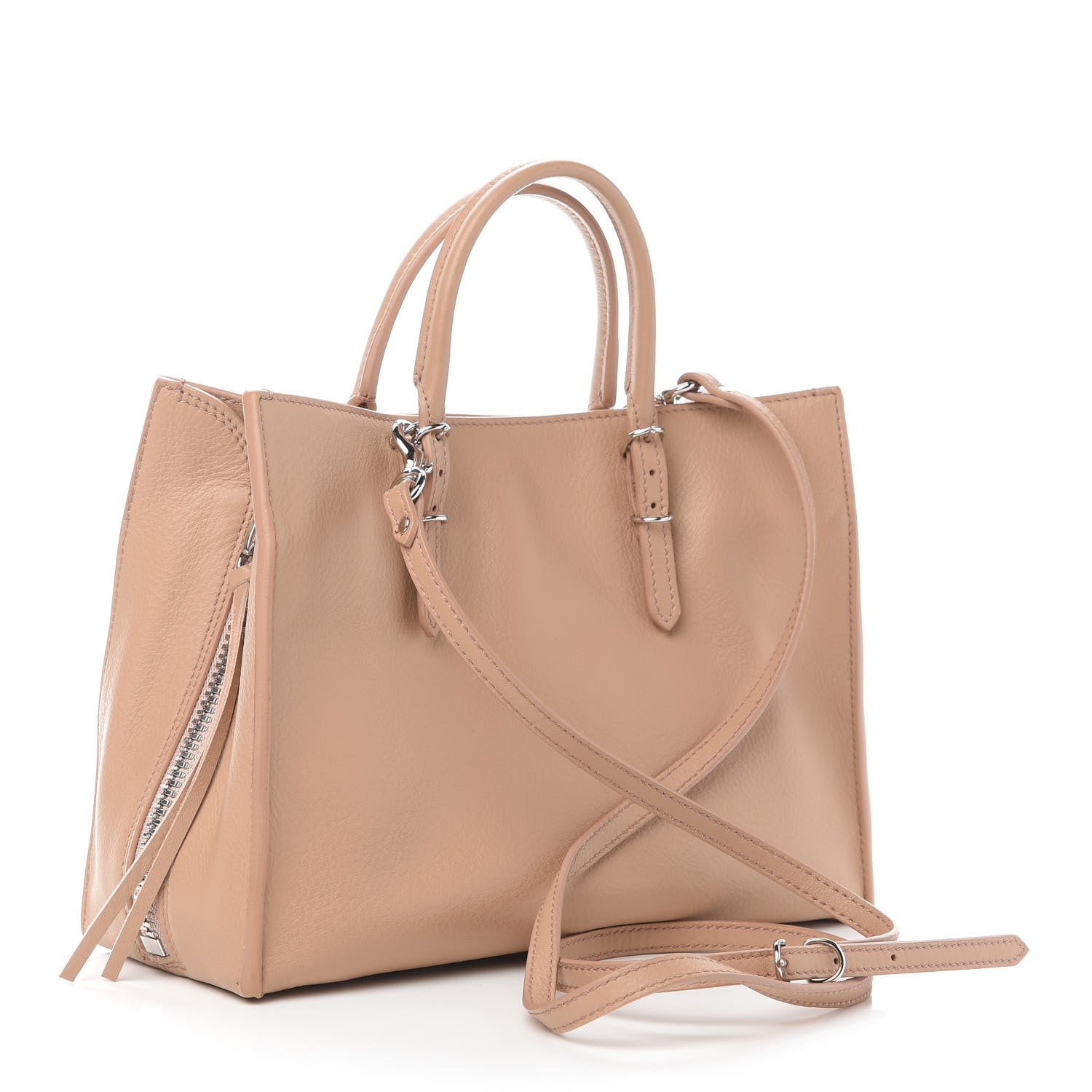 Balenciaga Grained Calfskin Papier Mini A4 Zip Around Tote Rose Des Sables 3 of 11
