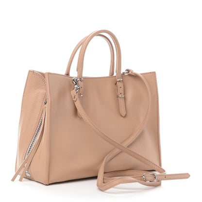 Balenciaga Grained Calfskin Papier Mini A4 Zip Around Tote Rose Des Sables 3 of 11