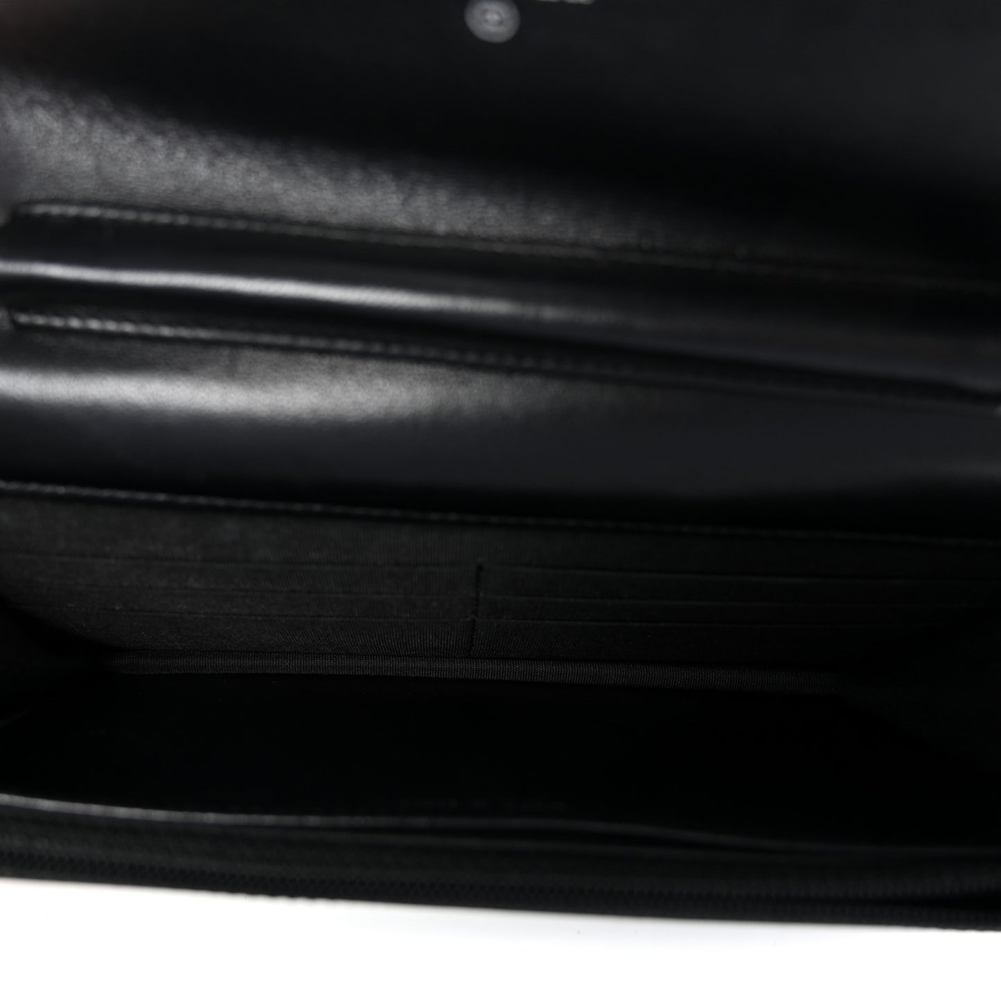 Lambskin Quilted Boy Wallet On Chain WOC Black