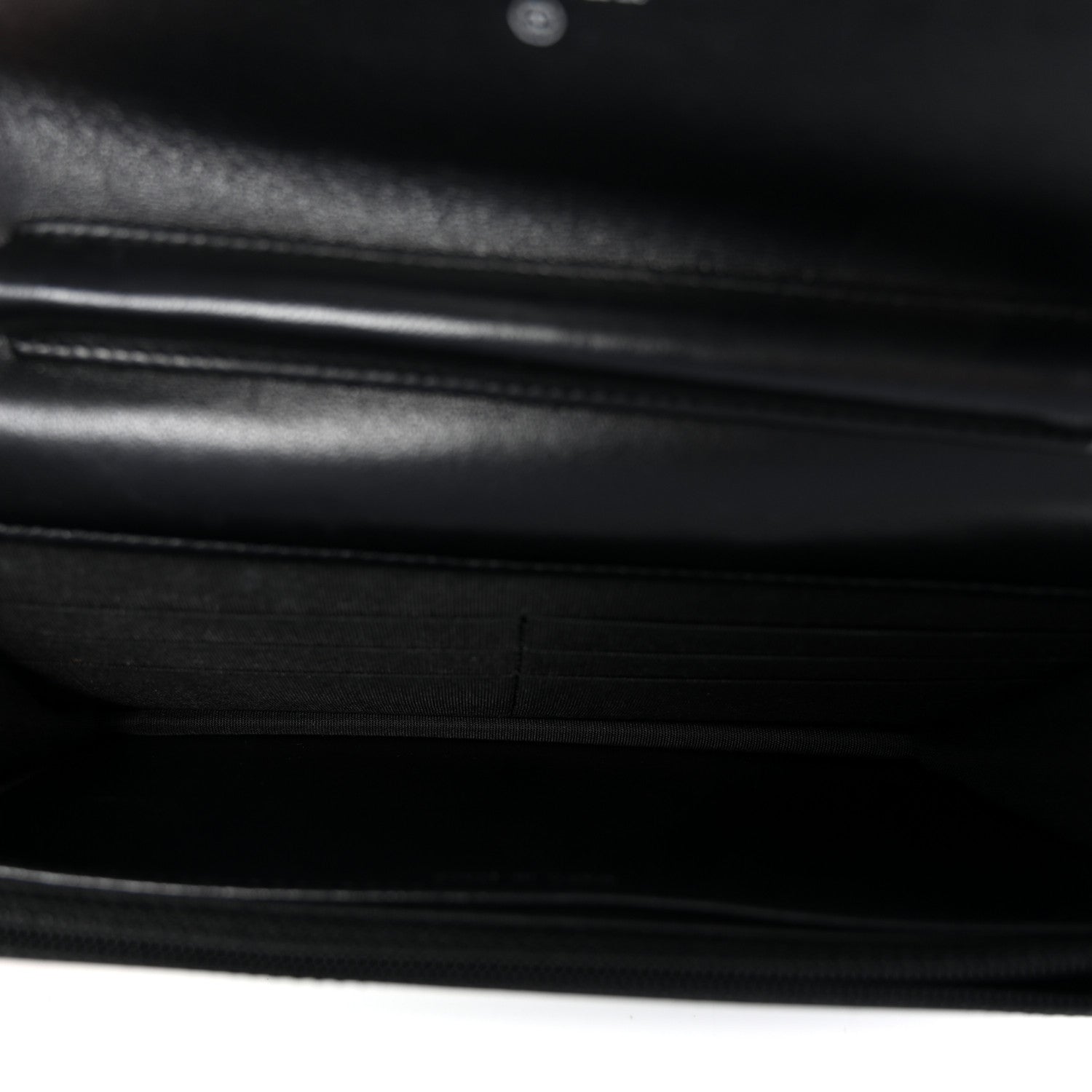 Chanel Lambskin Quilted Boy Wallet On Chain WOC Black 5 of 13