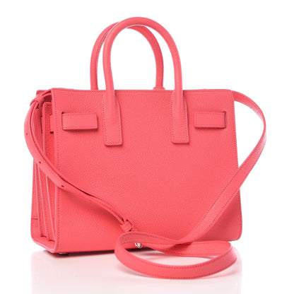 Saint Laurent Grained Calfskin Nano Sac De Jour Coral 3 of 8