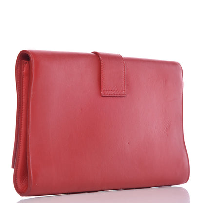 Saint Laurent Calfskin Classic Y Ligne Clutch Red 3 of 18