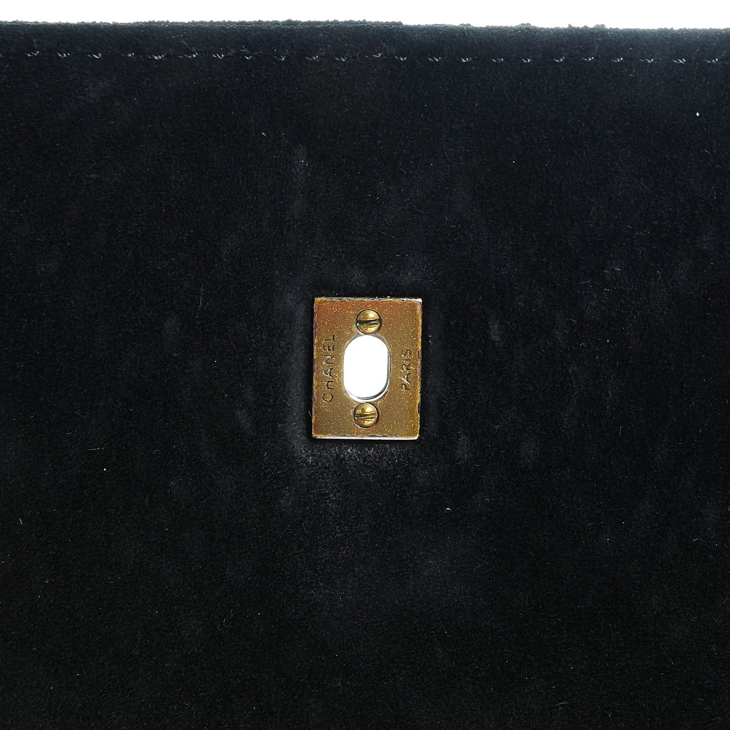 Chanel Suede Diamond Stitched Messenger Flap Bag Black 8 of 8