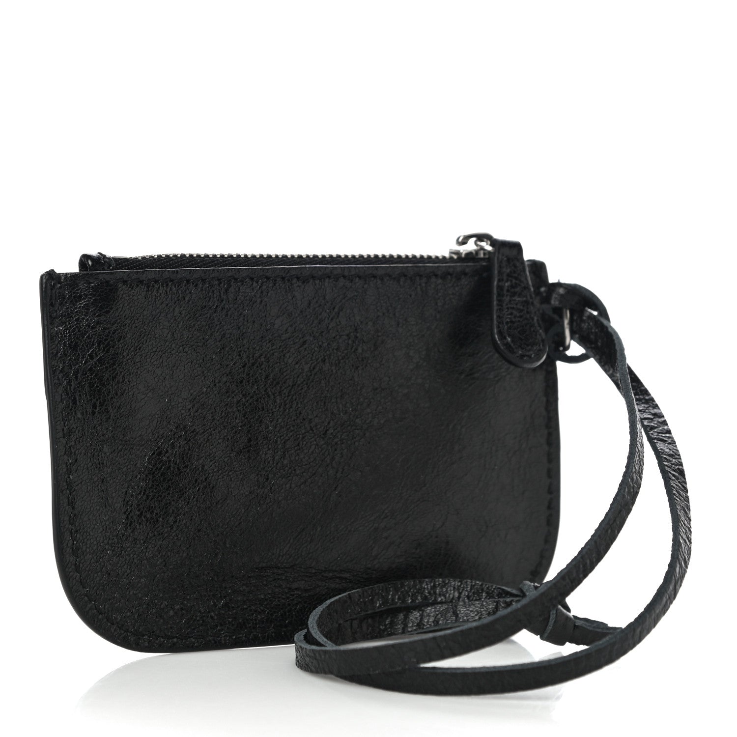 Balenciaga Agneau Giant 12 Silver Hardware Coin Purse Black 3 of 10