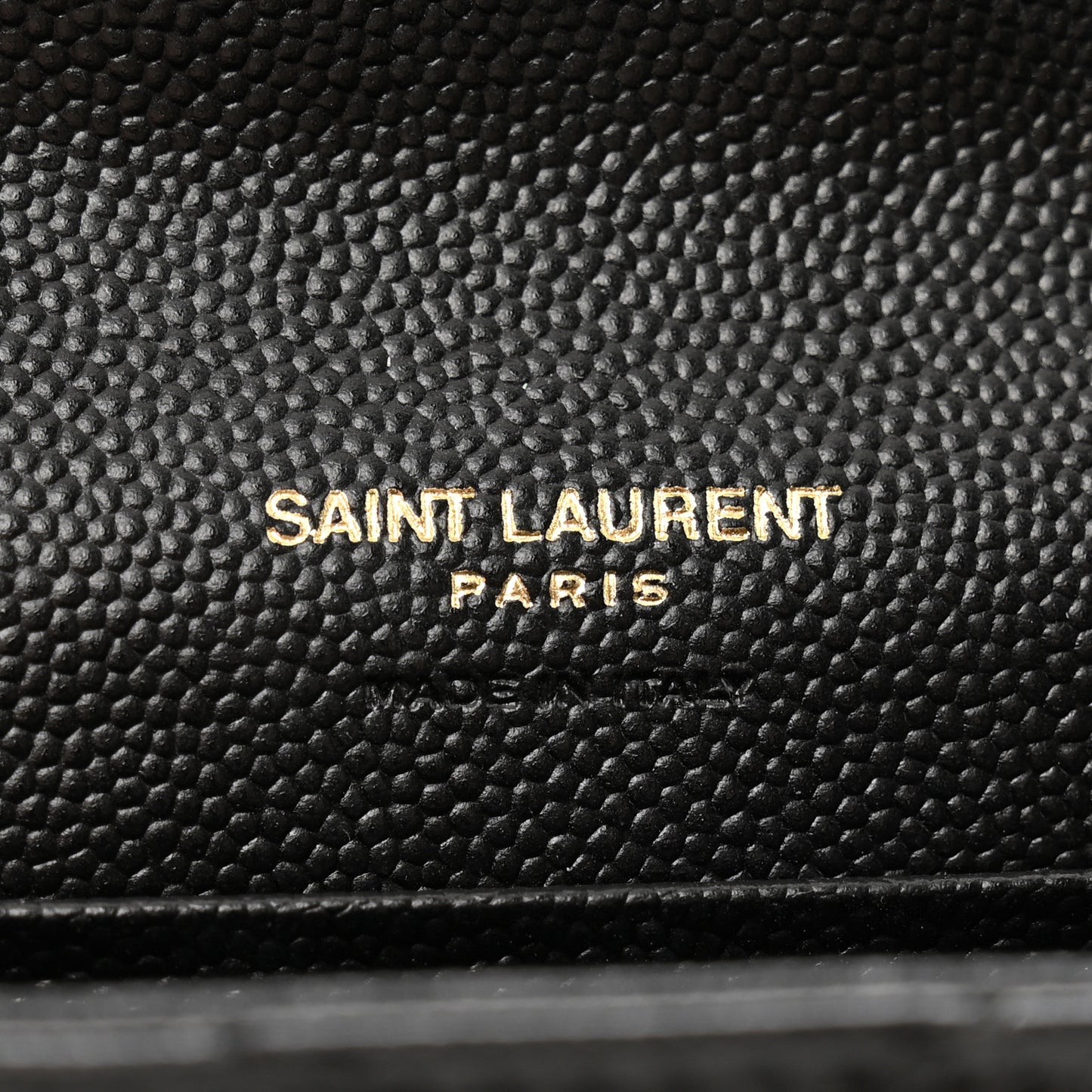 Grain De Poudre Matelasse Chevron Small Monogram Envelope Wallet Black