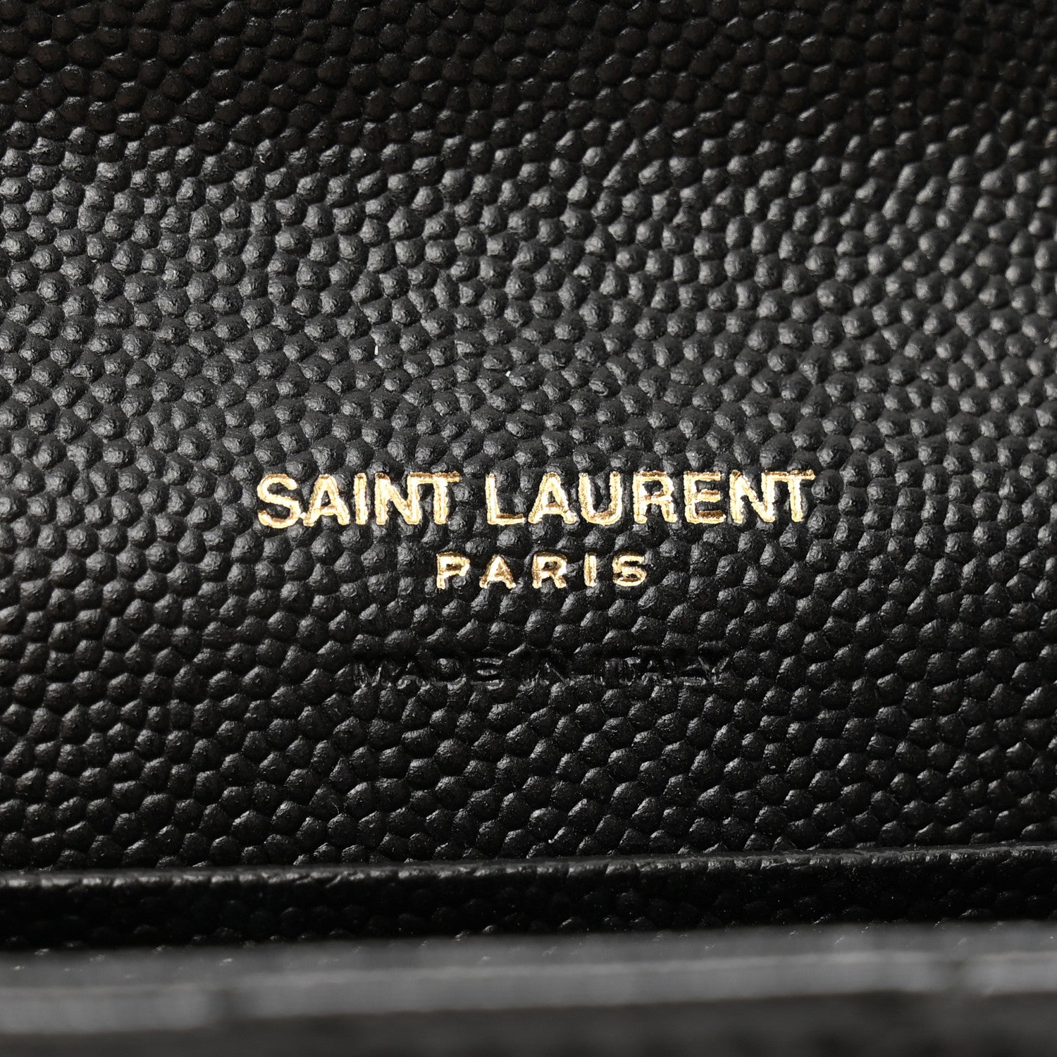 Saint Laurent Grain De Poudre Matelasse Chevron Small Monogram Envelope Wallet Black 6 of 9