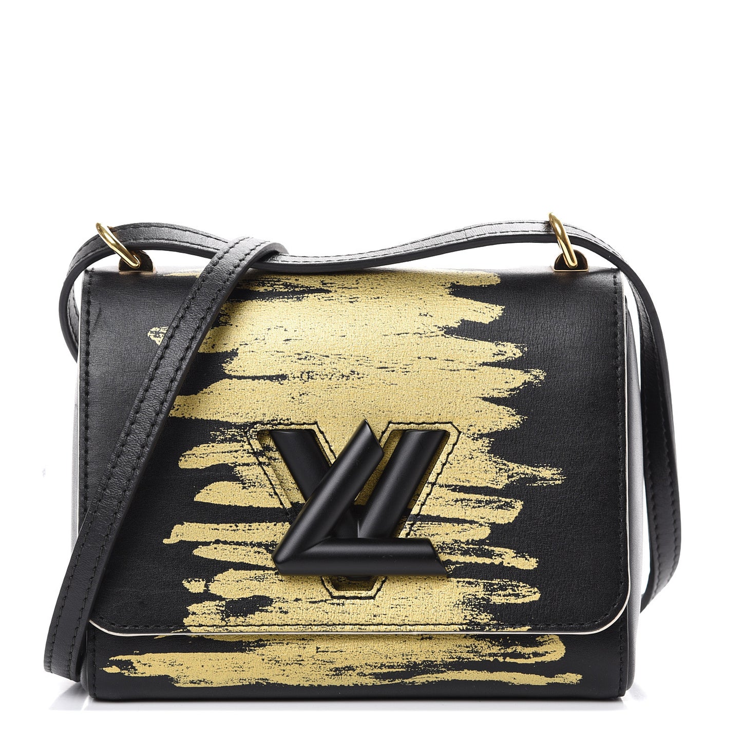 Calfskin Twist Shoulder Bag PM Light Gold