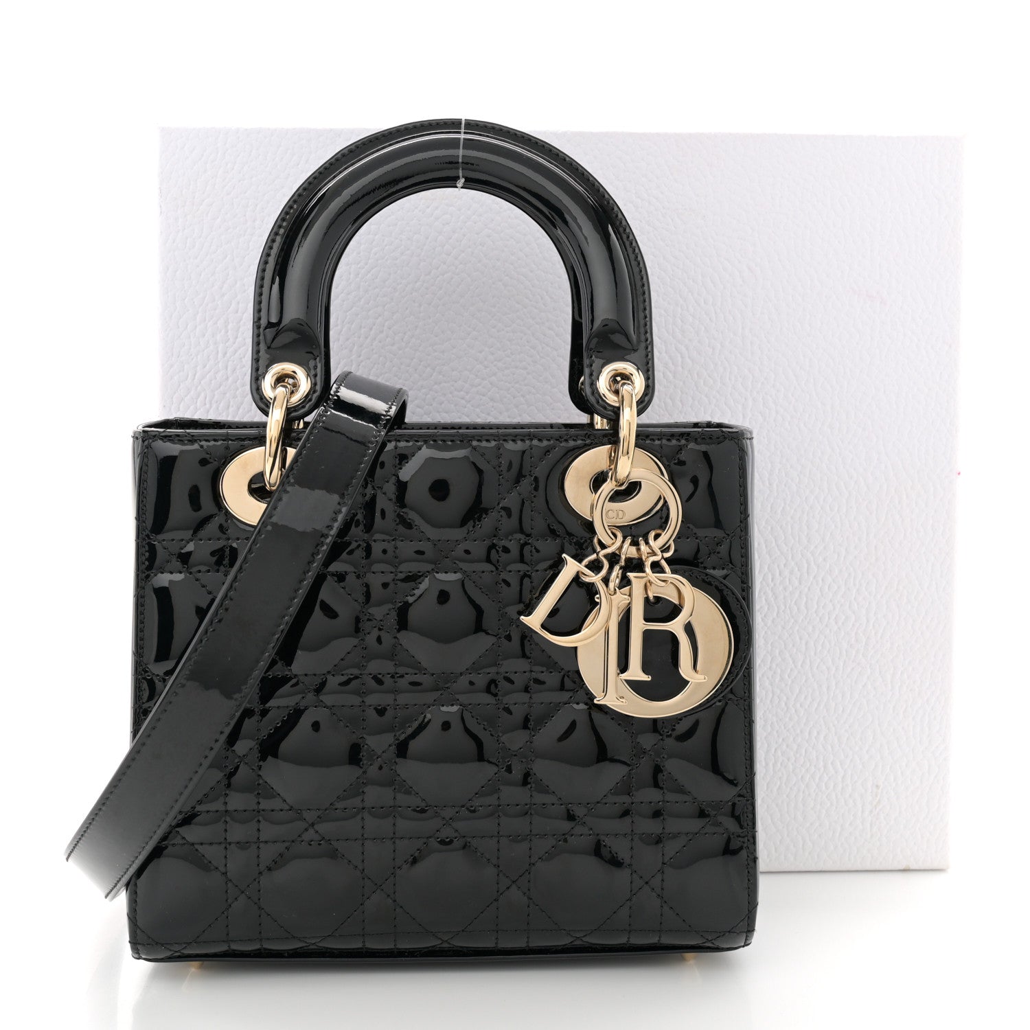 Christian Dior Patent Cannage Small Lady Dior Black 11 of 11