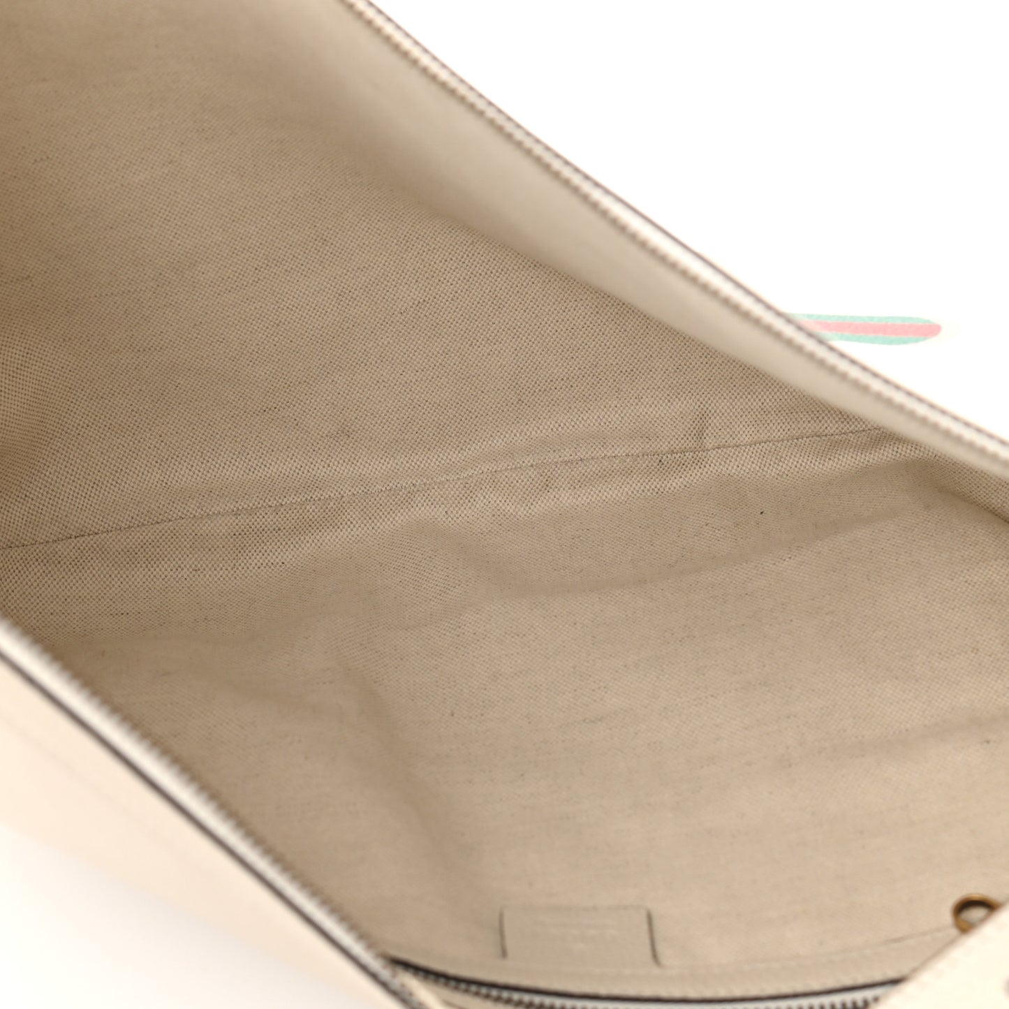 Grained Calfskin Logo Half Moon Hobo White
