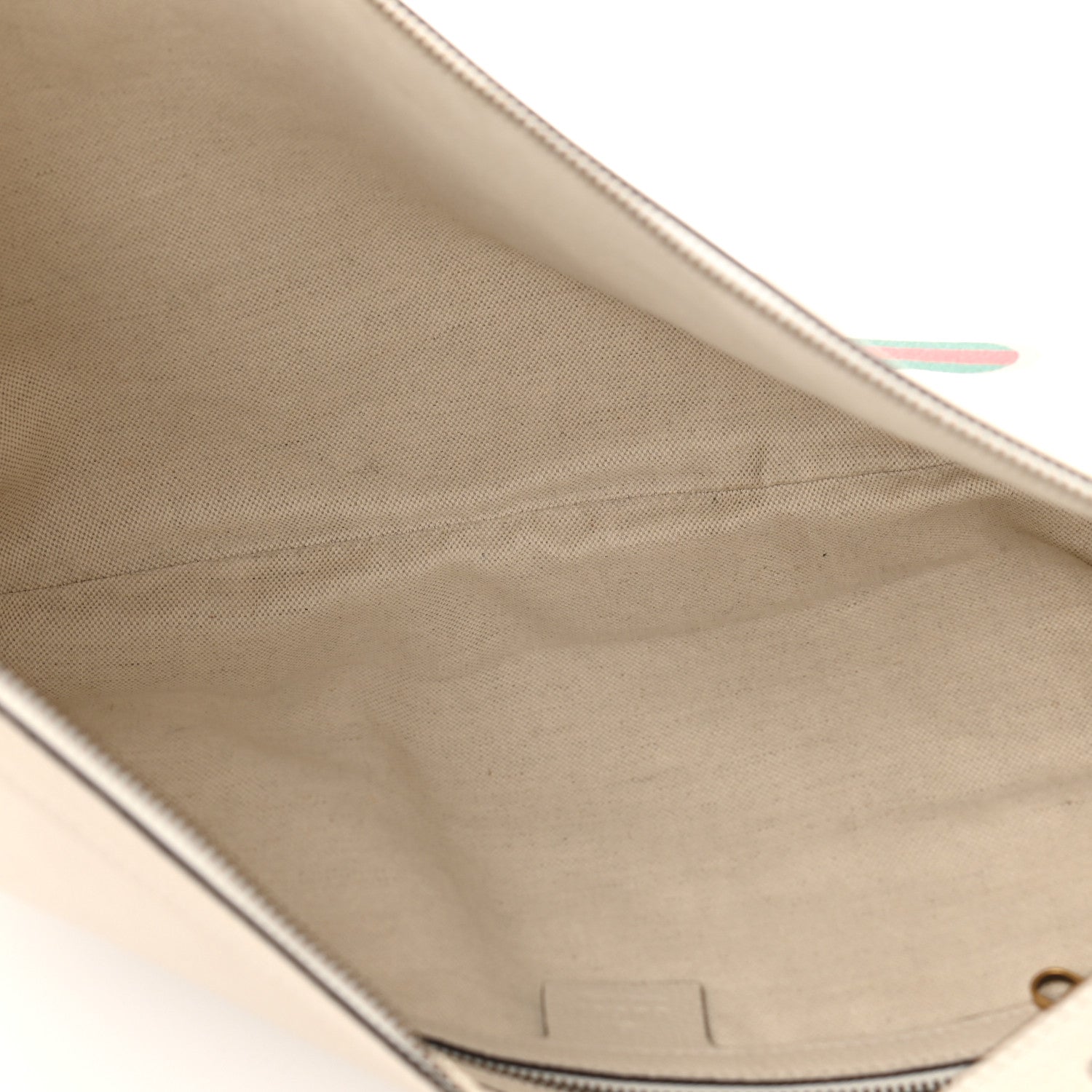 Gucci Grained Calfskin Logo Half Moon Hobo White 5 of 10