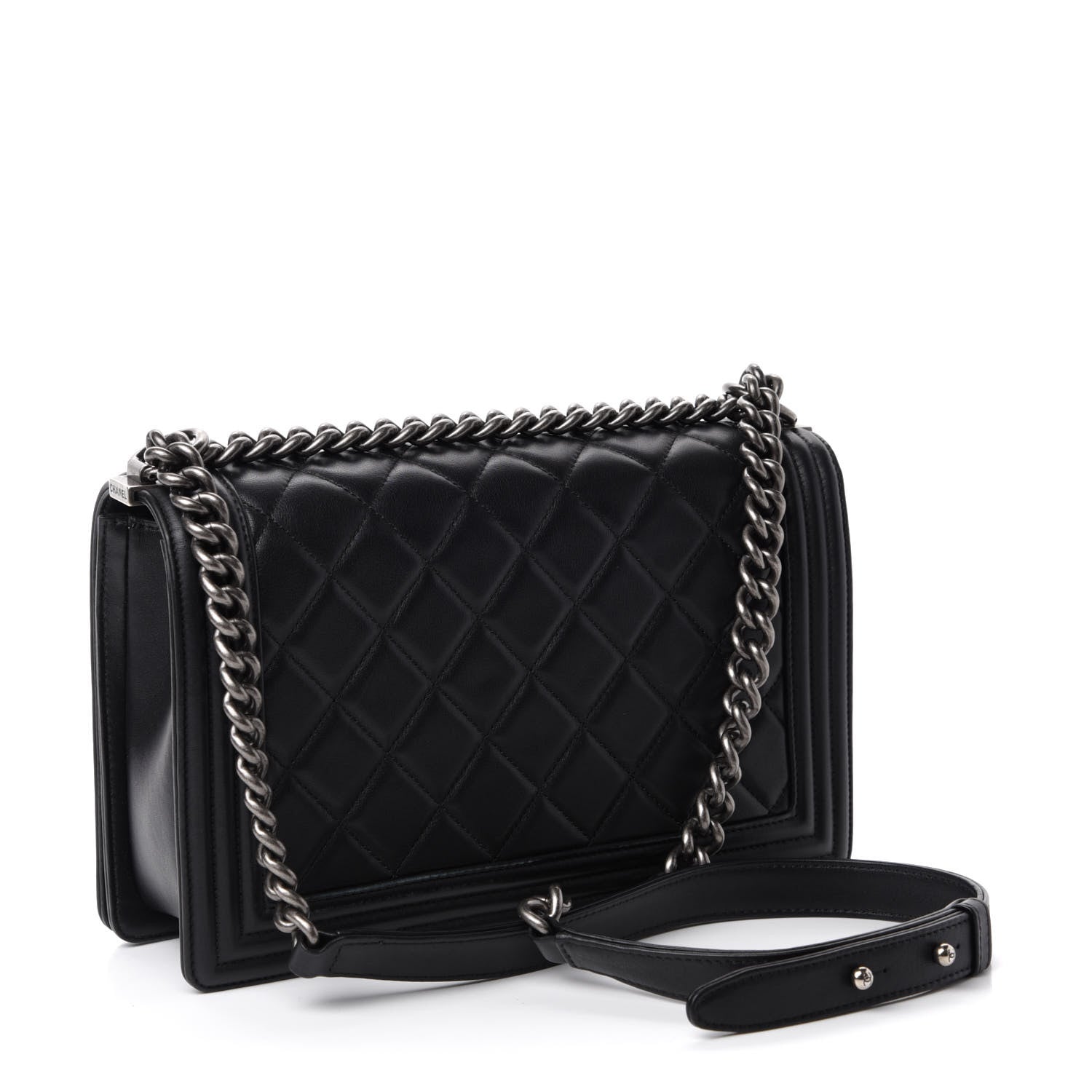 Chanel Lambskin Quilted New Medium Boy Flap Black 4 of 12