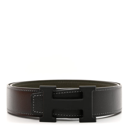 Hermes Box Togo PVD Plated 32mm H Belt 80 Plomb Vert De Gris 1 of 9