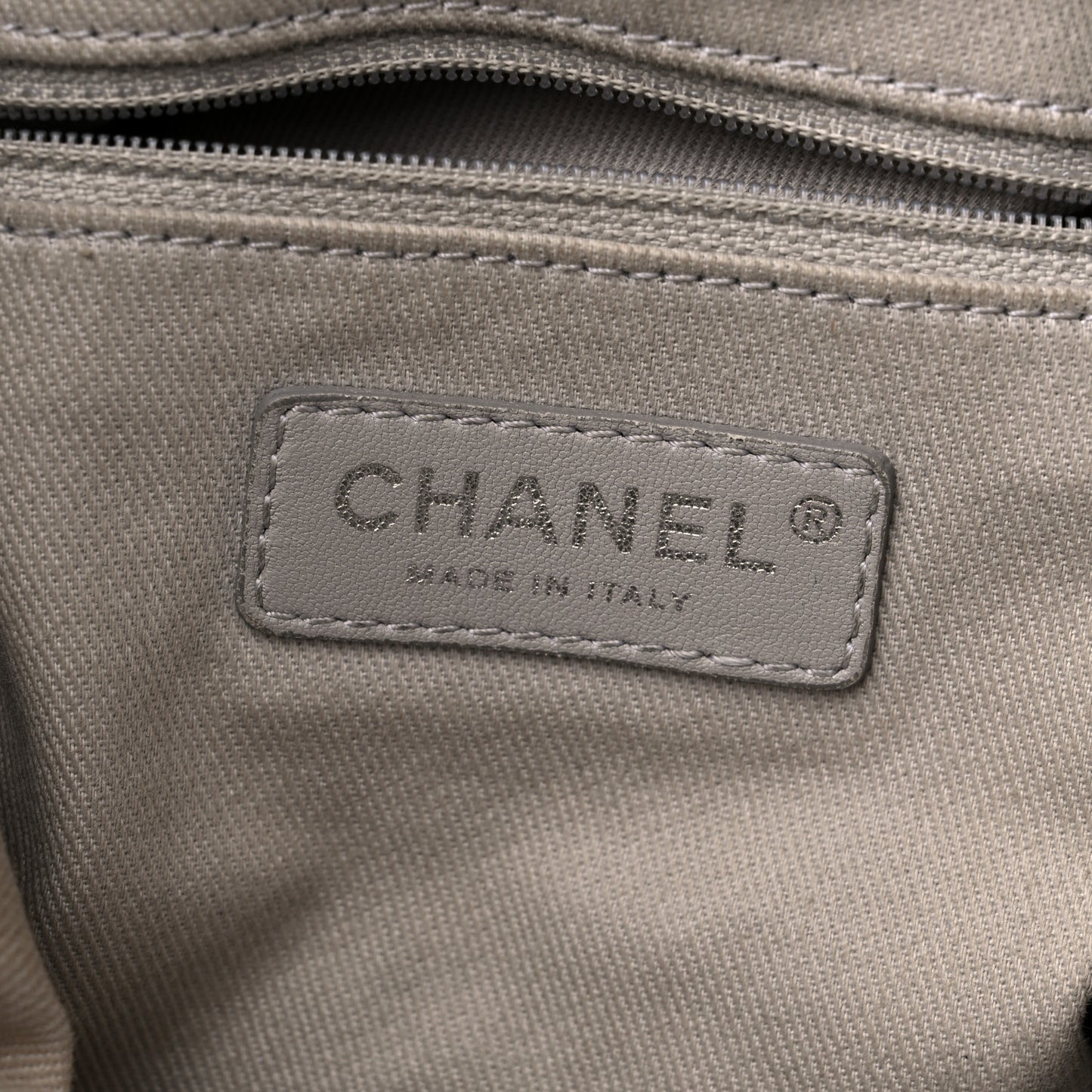 Calfskin Laser Cut Perforated CC Tote Silver
