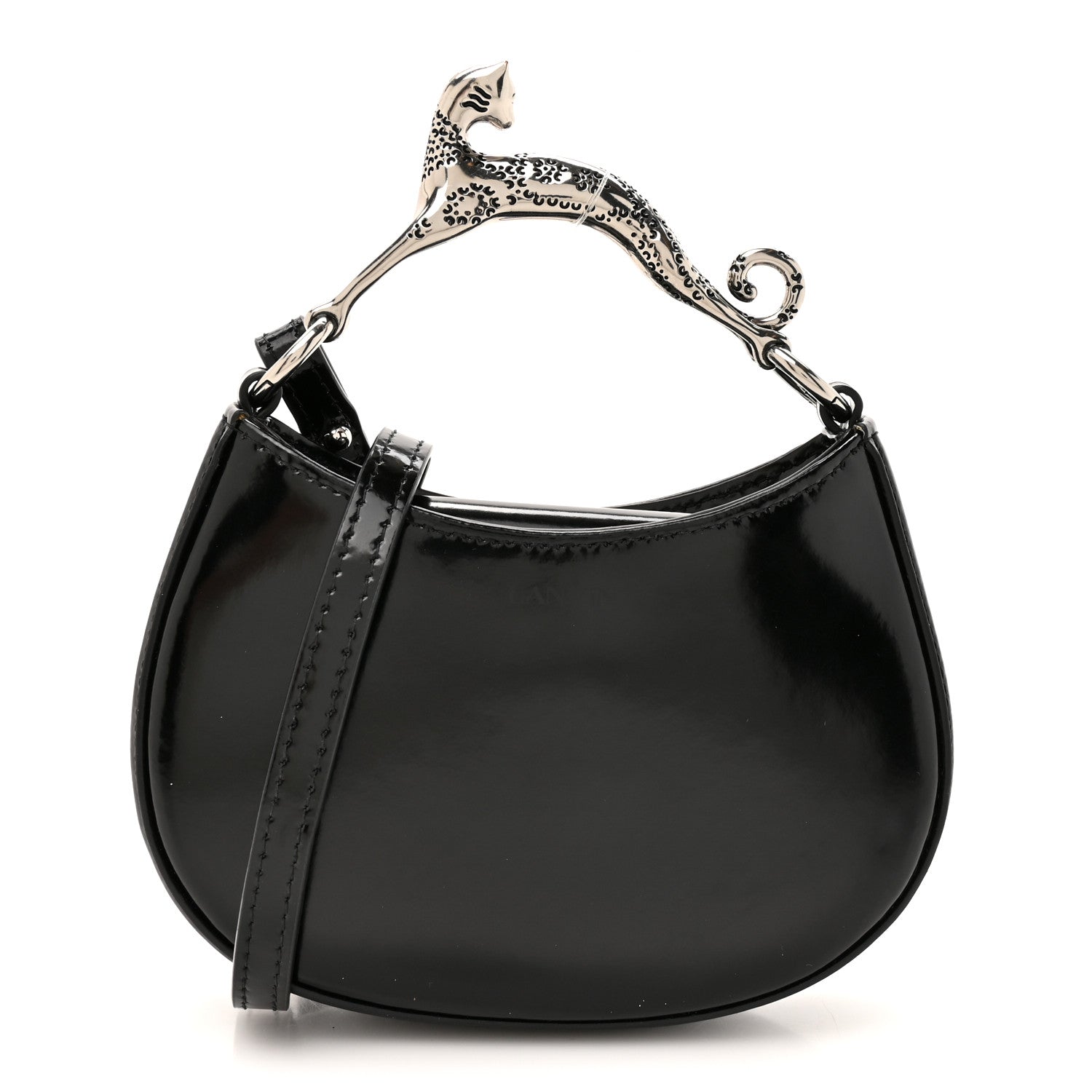 Lanvin Lambskin Mini Cat Hobo Black 1 of 11