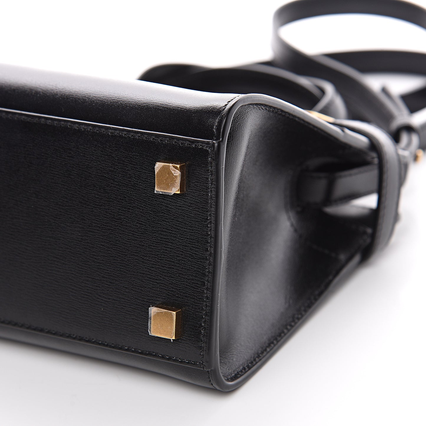 Smooth Calfskin Manhattan Nano Shopper Tote Black